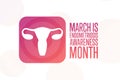 March is Endometriosis Awareness Month. Holiday concept. Template for background, banner, card, poster with text