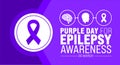 March is Epilepsy Awareness day or Purple Day background template. Holiday concept. use to background Royalty Free Stock Photo