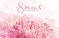 8 March flower greeting card