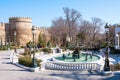 March 10, 2017, the Governor`s Garden, Baku, Azerbaijan. Spring view in the Governor`s Garden of Baku, Azerbaijan Royalty Free Stock Photo