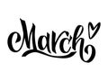 Hand Draw Lettering March