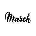 March Handwritten Brushpen Lettering