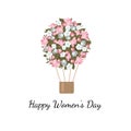 8 march. Happy Woman s Day. Vector congratulation card.