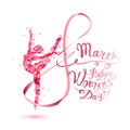 8 march. Happy Women`s Day Royalty Free Stock Photo