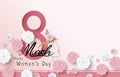 8 March Happy Women`s Day vector illustration Royalty Free Stock Photo