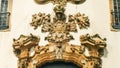 March 25, 2016, Historic city of Ouro Preto, Minas Gerais, Brazil, carved frontispiece of the Church of Our Lady of Carmo.