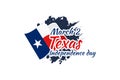 March 2, Independence day of Texas ector illustration.