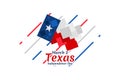 March 2, Independence day of Texas ector illustration.