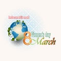 8 March International Woman's day background Royalty Free Stock Photo