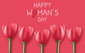 8 march international women's day background with flowers. Vector illustration Royalty Free Stock Photo