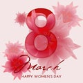 8 march international women`s day background. Royalty Free Stock Photo