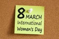 8 march International Women`s Day concept