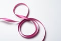 8 March, International Women`s Day Greeting, Purple Ribbon in 8 Shape Royalty Free Stock Photo