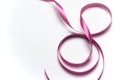 8 March, International Women`s Day Greeting, Purple Ribbon in 8 Shape Royalty Free Stock Photo