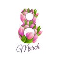 8 March. International Women s Day. Royalty Free Stock Photo