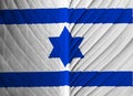 Ink flag of Israel on texture. In March 1949, the Israeli armed forces declared Eilat their territory and raised a flag drawn in