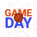 March Madness basketball Game Day sport design Royalty Free Stock Photo