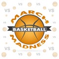 March Madness basketball sport design. Royalty Free Stock Photo