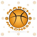 March Madness basketball sport design. Royalty Free Stock Photo