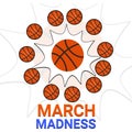 March Madness basketball sport design Royalty Free Stock Photo