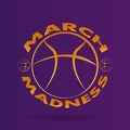 March Madness basketball sport design. Royalty Free Stock Photo