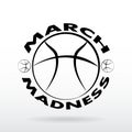 March Madness basketball sport design. Royalty Free Stock Photo