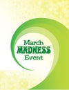 March Madness Event Poster with Green Swirl