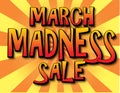 March Madness Sale Poster Banner Royalty Free Stock Photo