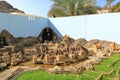 March 15 2022 - Muscat, Oman, Middle east: Miniature Omani Village Scene at Bait al Zubair Museum