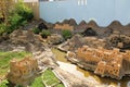 March 15 2022 - Muscat, Oman, Middle east: Miniature Omani Village Scene at Bait al Zubair Museum