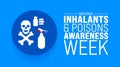 March is National Inhalants And Poisons Awareness Week background template. Holiday concept.
