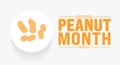 March is National Peanut Month background template. Holiday concept. use to background, banner, placard,
