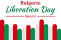 March 03 is observed as Bulgaria Liberation Day, background with minimalist shapes and typography