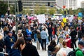 March for Our Lives movement`s march in Downtown Los Angeles Royalty Free Stock Photo