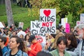 March for Our Lives movement`s march in Downtown Los Angeles Royalty Free Stock Photo