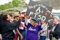 March for Our Lives movement`s march in Downtown Los Angeles Royalty Free Stock Photo