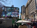 March for Our Lives, Protesters Passing Large Television Screen, NYC, NY, USa