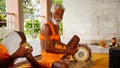 indian musician at sita temple