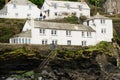 A view of Burt and Al Large`s white house restaurant from the t.v. program Doc Martin in Port Isaac, Cornwall.