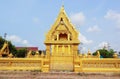 Golden chapel at Pluak Ket Temple in Rayong Thailand