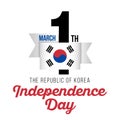 1-March-the day of the declaration of the Independence of Korea