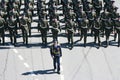 March of the Russian military officers