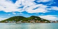 Natural landscapes on the Dutch side, on the island of Saint Martin in the Caribbean Royalty Free Stock Photo