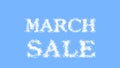 March Sale cloud text effect sky isolated background