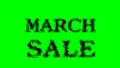 March Sale smoke text effect green isolated background