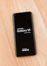 March 2018. Samsung Galaxy S9 is on the table.