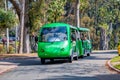 March 19, 2019 San Diego / CA / USA - Free tram service taking people around Balboa Park Royalty Free Stock Photo