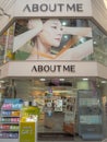 March 2019 - Seoul, South Korea :Store of the South Korean skincare brand About Me owned by Samyang Group, in Myeongdong