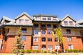 March 23, 2018 South Lake Tahoe / CA / USA - Building facade Marriott`s Timber Lodge located close to the Heavenly Gondola