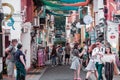 2019 March 1st, Singapore, Haji Lane - People are shopping and walking in the famous small street in the City